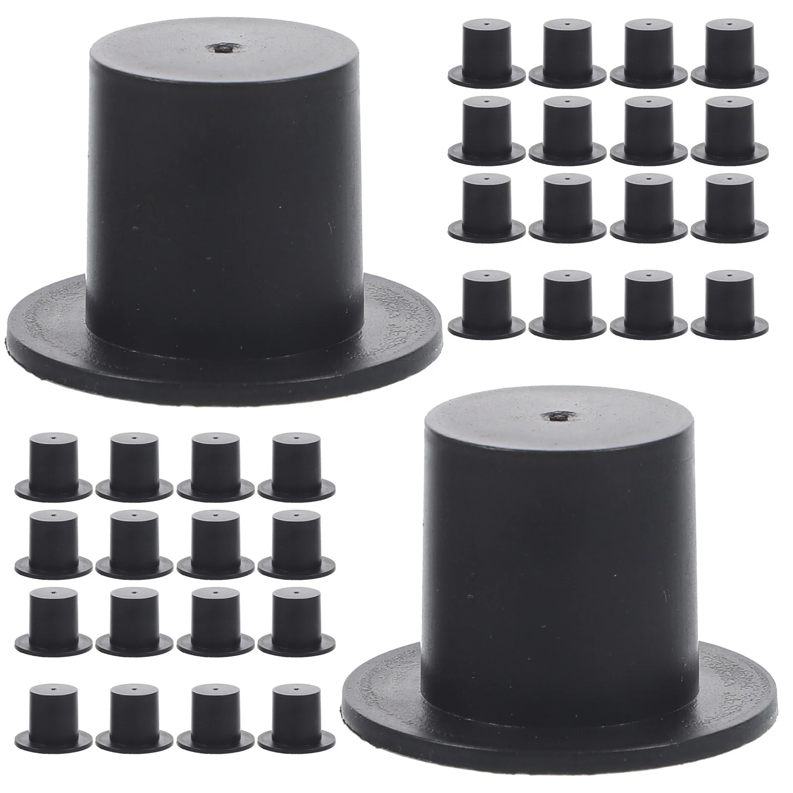 

50 Pcs Lollipop Lovely Miniature Hats Dollhouse Dolls Multi-function Black Outfits Adorable Self Made Plastic Wear-resistant