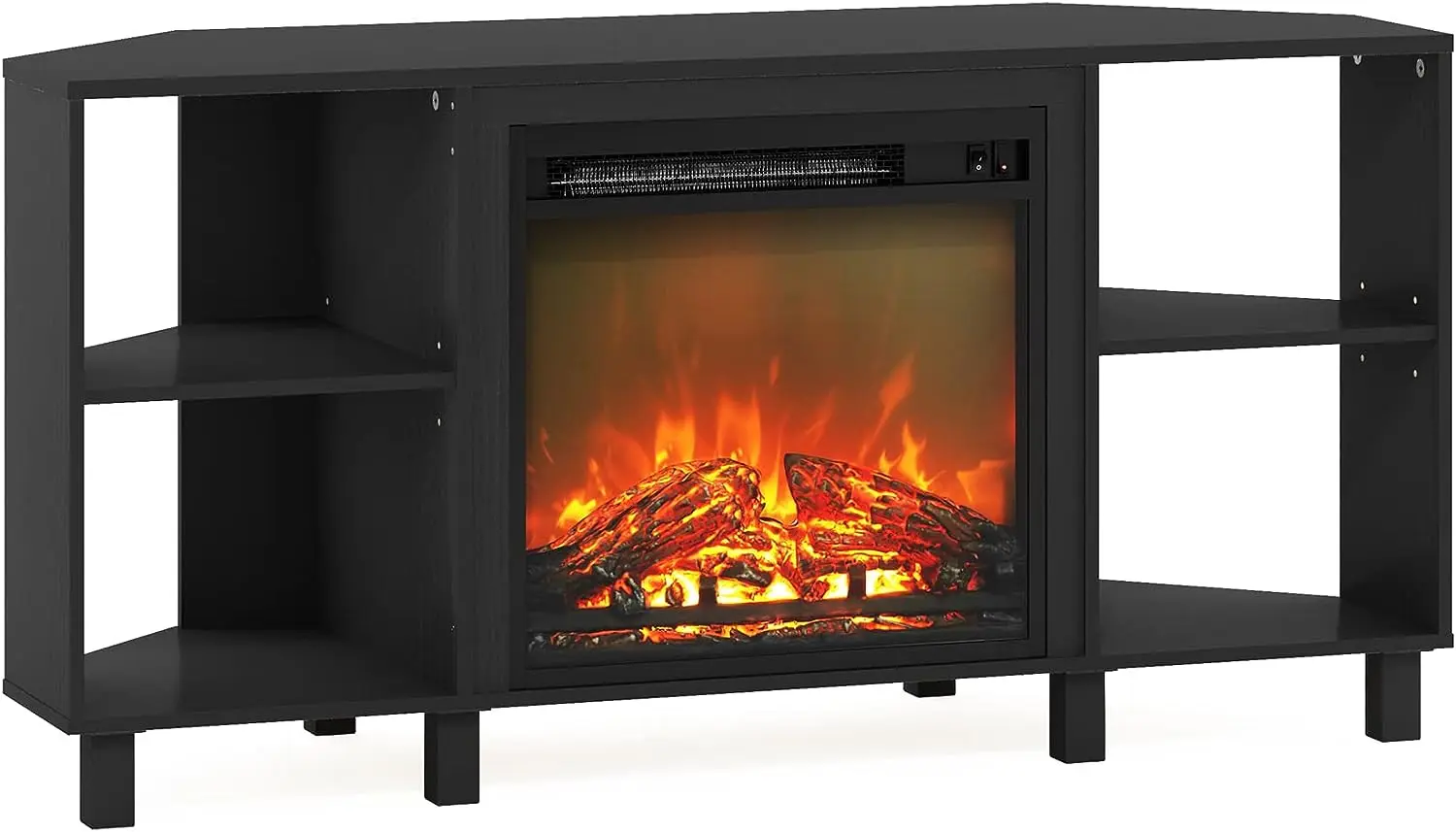 With 4 Open Compartment For Tv Up To 55 Inches, Americano