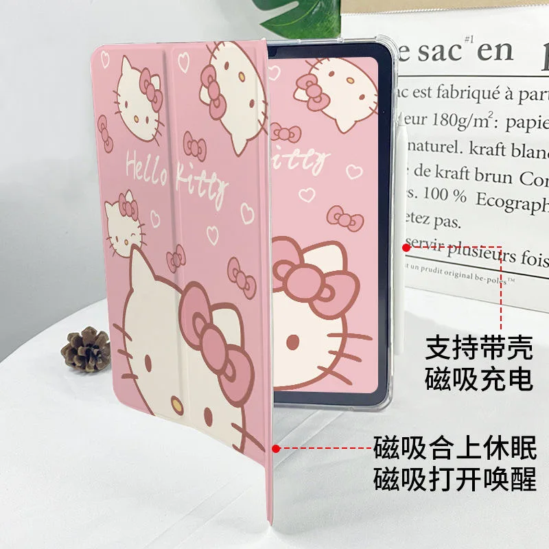 Sanrio, чехол Hello Kitty для iPad Air 2021, Чехол Air 4, силиконовый защитный чехол, чехол для iPad Pro Mini 6, Мягкий противоударный чехол 10,2 дюйма