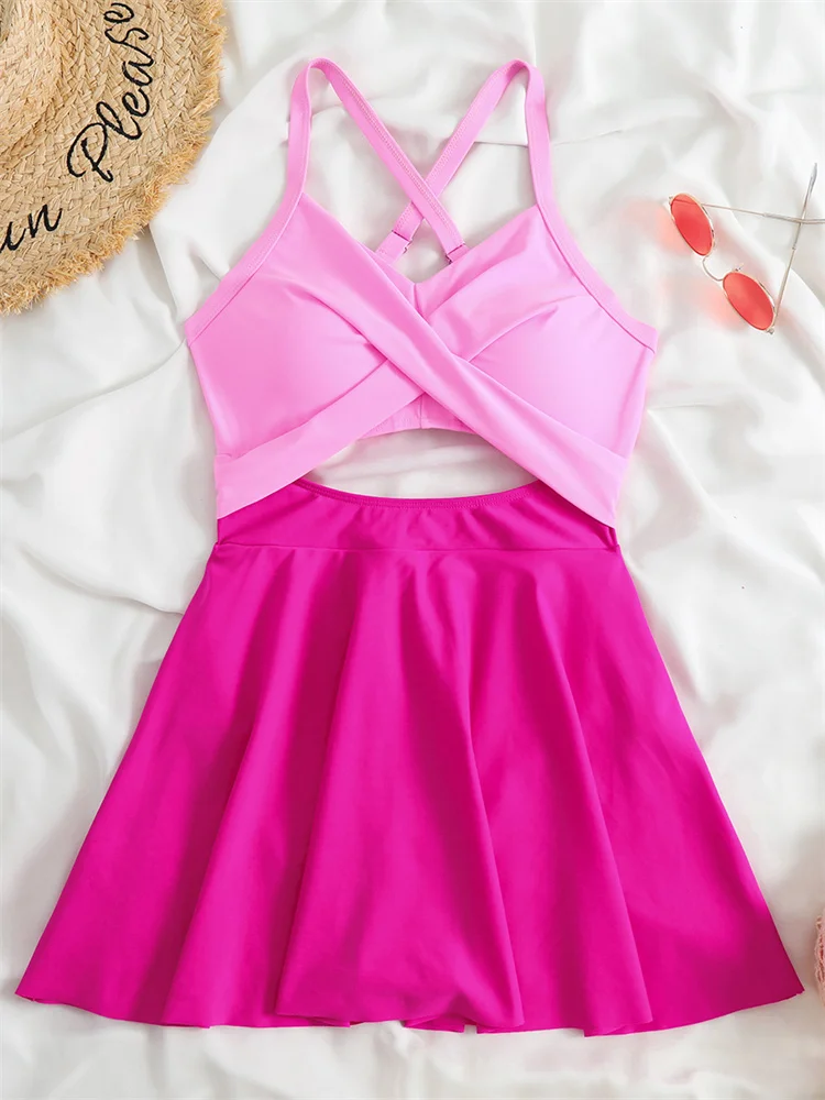 Цельный женский купальник новинка 2024 с V-образным вырезом сексуальное длинное