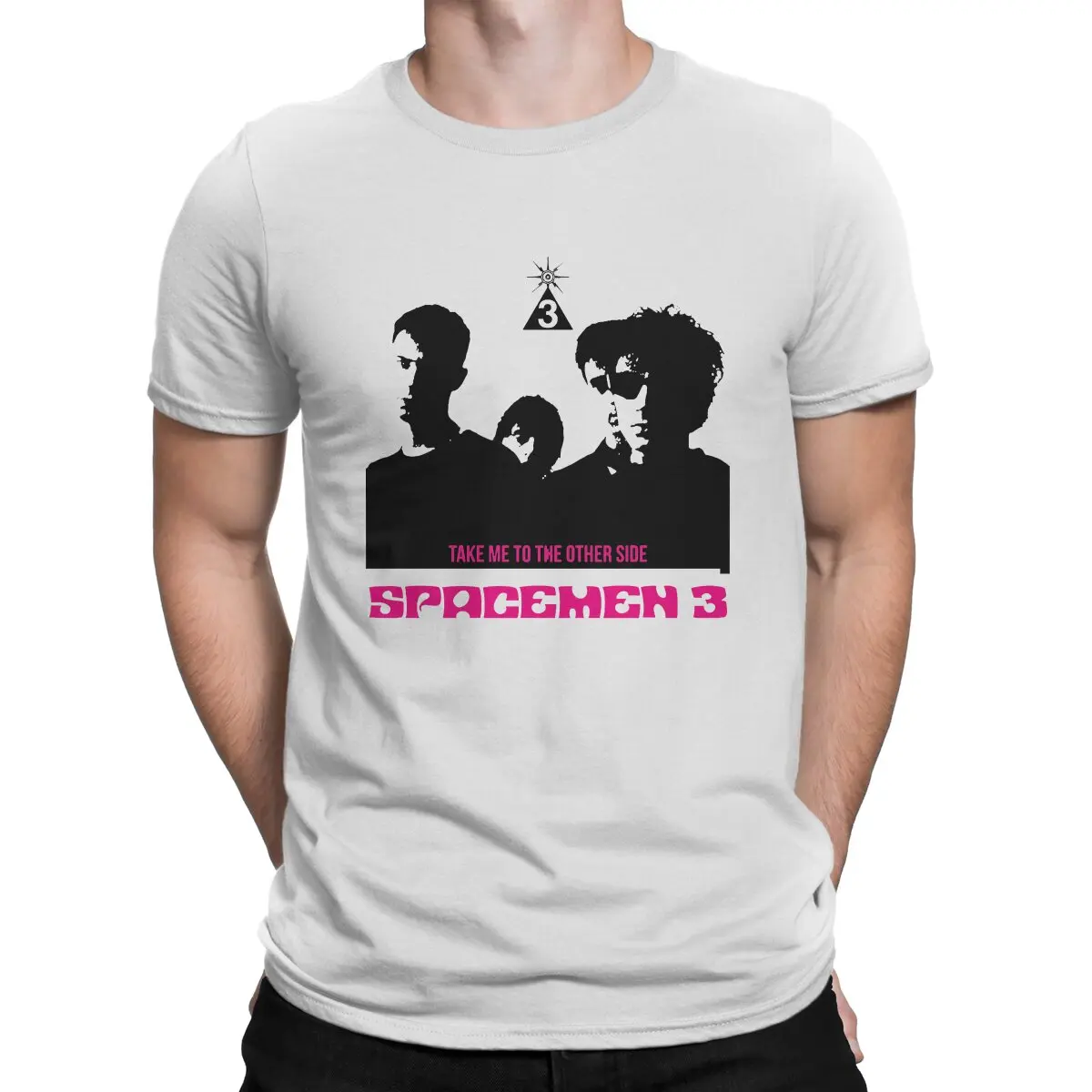 Мужская футболка с коротким рукавом и круглым вырезом, из хлопка