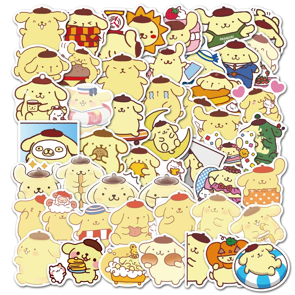 

10/30/50PCS Cute Pompompurin Kawaii Cartoon Sticker DIY Phone Laptop Luggage Skateboard Graffiti Decals Fun for Kid Toy