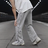 men trousers 2022 spring tide sweatpants loose casual long pants side breasted trend fashion streetwear hip hop mens clothing