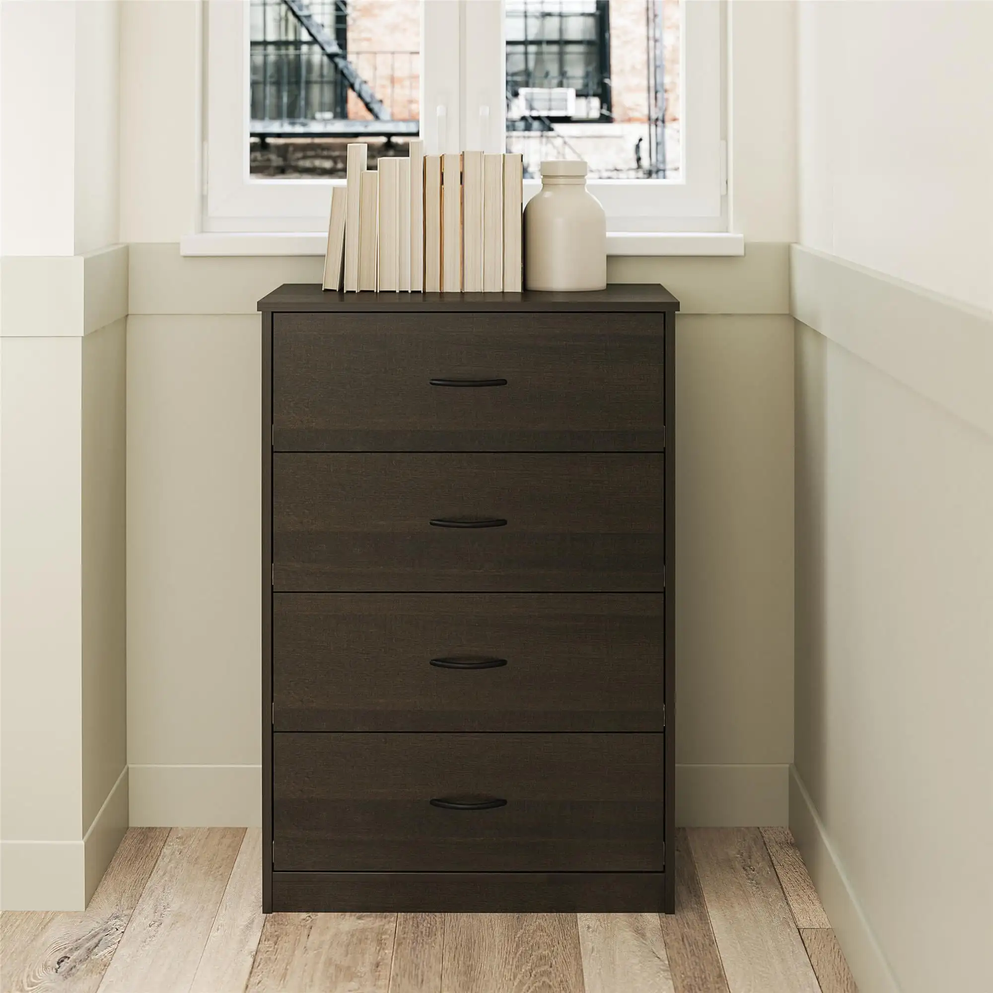 

Bedroom Dresser Mainstays Espresso Indoor Classic 4 Drawer