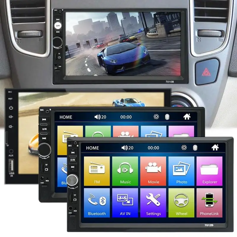

7 Inches Full Screen Touch Car Radio MP5 Player Double Din Size For Auto HD Video Play Reverse Camera Support Expansion Of 32G