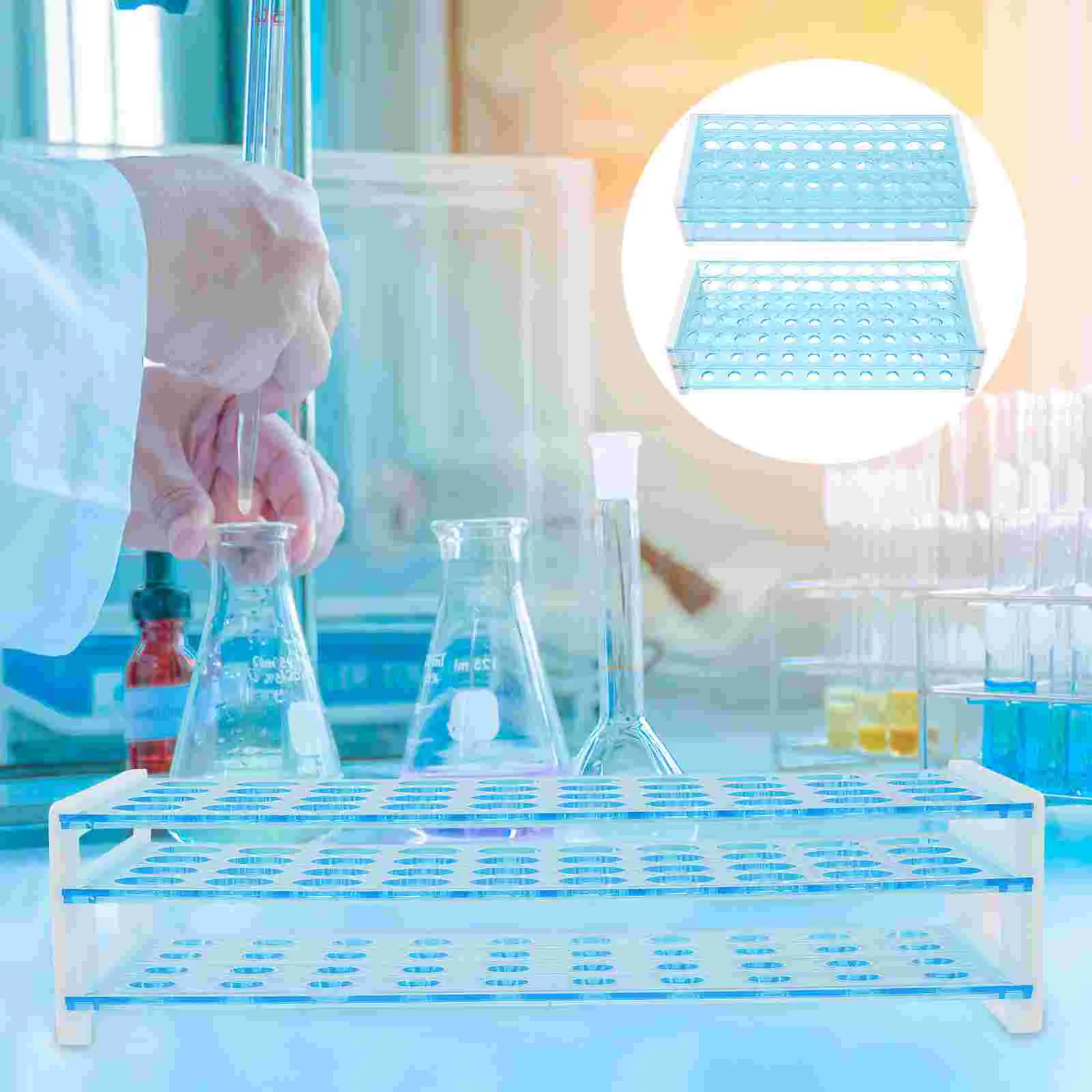 

2pcs Multipurpose Test Tube Holder Laboratory Tube Rack Sampling Tube Stand Vial