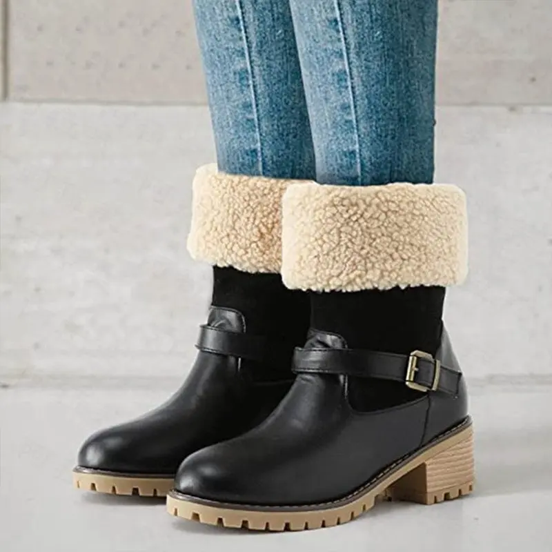 

Rome Ankle Chunky Chelsea Women Boots Luxury Brand Warm Goth Cotton Shoes Winter New Fashion Chaussures Femmes Winter New Botas