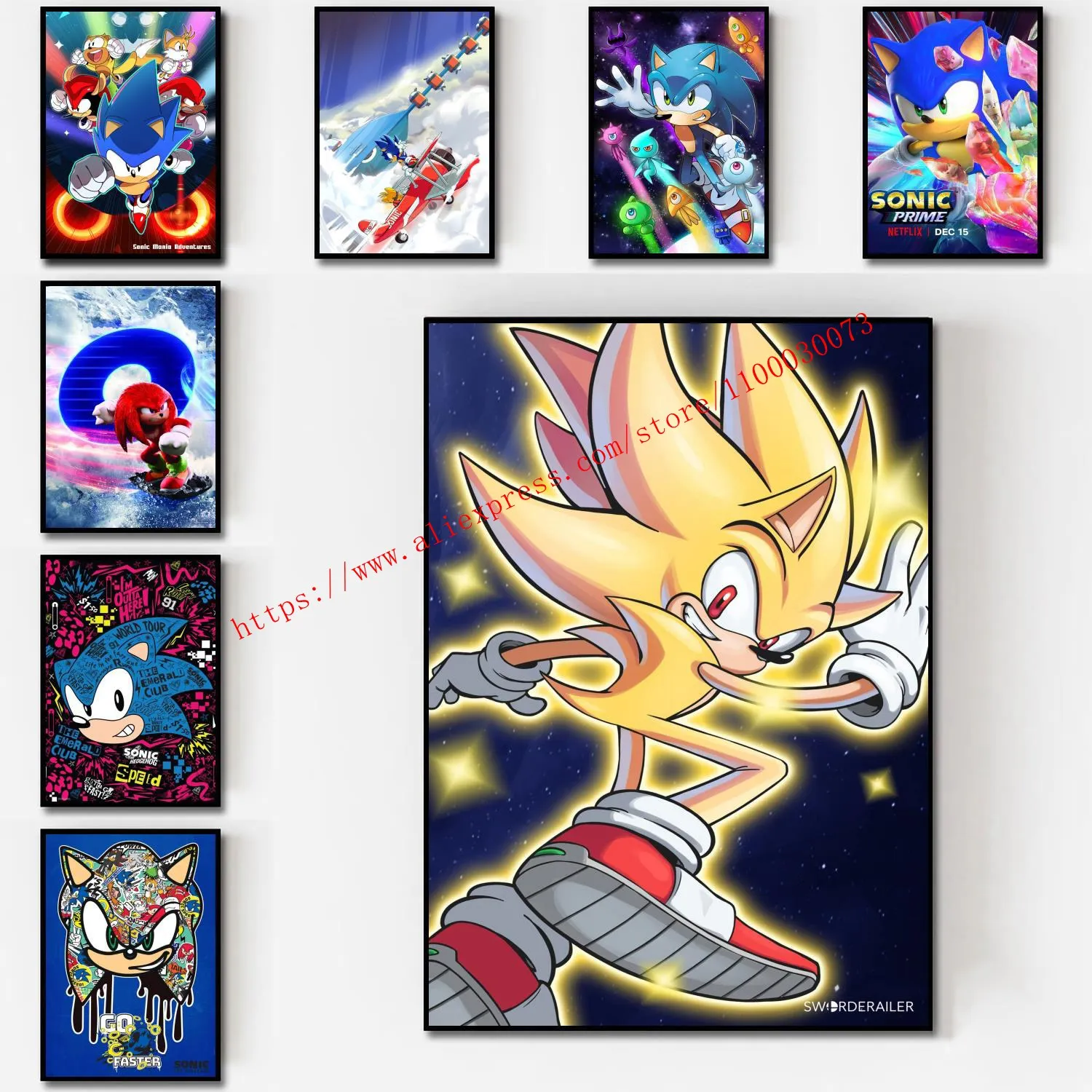 

Классический аниме плакат sonic_frontier плакат и печать холст, набор картин для гостиной детской комнаты декор настенная роспись