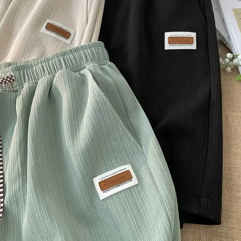 

2022 summer casual sports women's shorts Korean loose women's ins simple style Harajuku shorts solid color oversized shorts cute