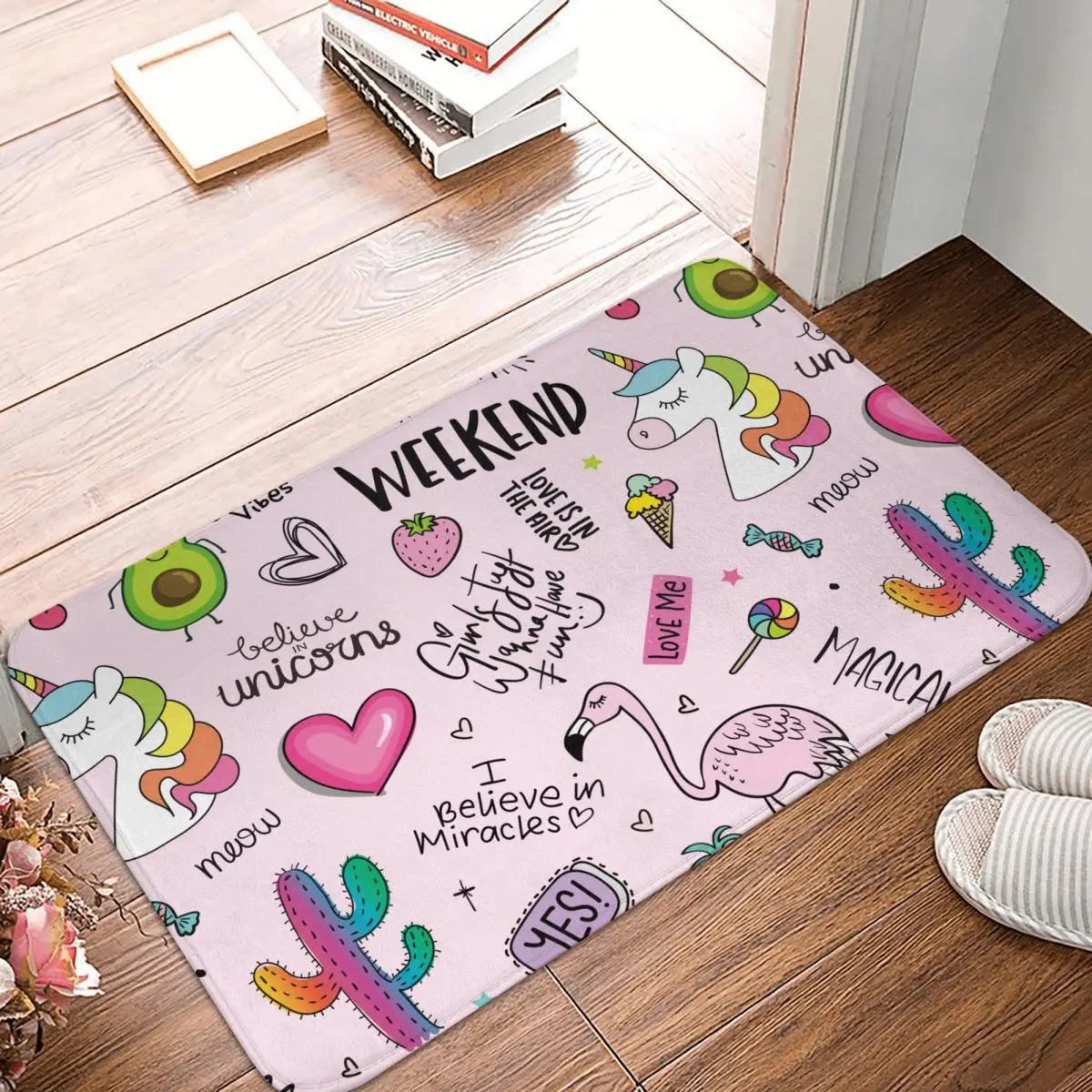 

Bedroom Mat Avocado Unicorn Rug Home Doormat Kitchen Carpet Balcony