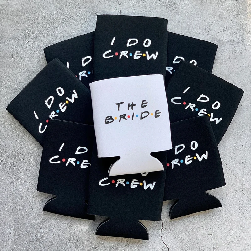 

I Do Crew Can Cooler Friends theme Bachelorette Party Girls Weekend bridal shower bride to be wedding engagement bridesmaid gift