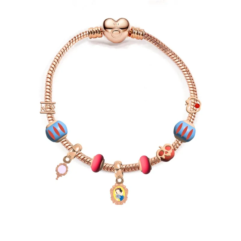 Браслет Принцессы Диснея аниме мультфильм принцесса Эльза Белоснежка кулон