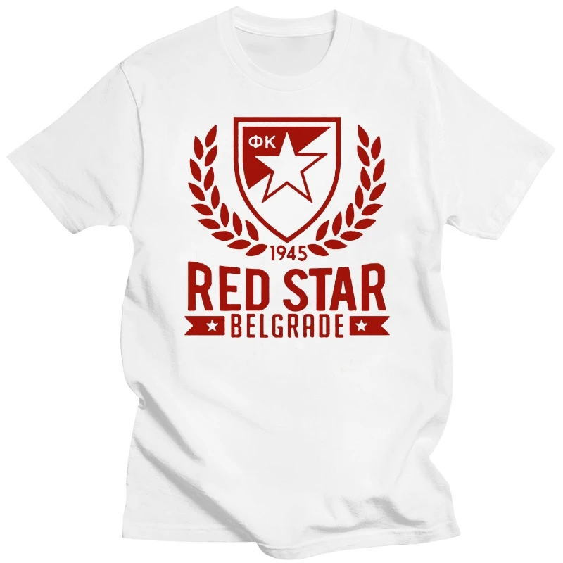 

2019 Summer Red Star Belgrade Serbia T-Shirt 100% Cotton Pure Short-Sleeve Tee Shirt Male High Quality T Shirt Plus Size