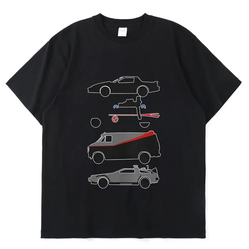 

Футболка с надписью «The Car's The Star Back To The Future», крутая футболка с надписью «Time Machine», мужская и женская одежда, Новинка лета 2022, модные футболки