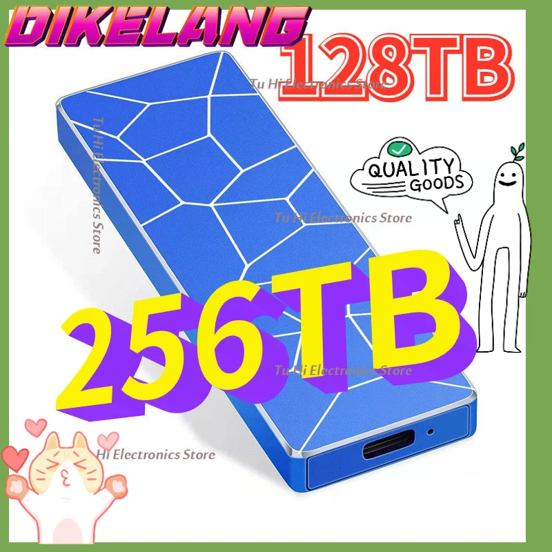 

New 256TB SSD mobile solid state disk 128TB 64TB 8TB storage device hard disk computer portable USB 3.1 mobile solid state disk