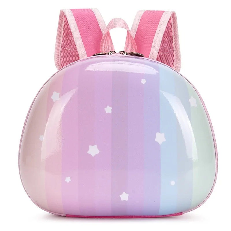 New PVC Half Round Gradient Rainbow Star Children Kindergarten Backpacks Cute Primary Sweet Girl Boy Small School Bags Fashion