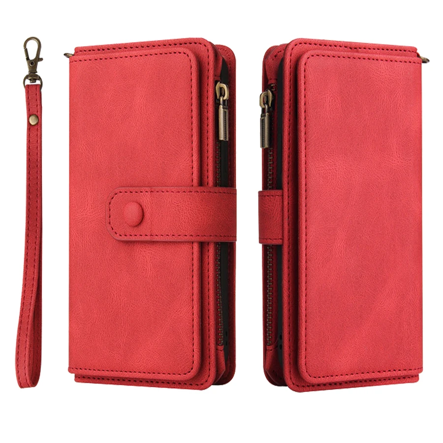 For OPPO Realme C30S Flip Case Multi 15-Card Slot Zipper Wallet Funda For Realme C33 C30 C25S C25 C15 C11 Leather Book Cover