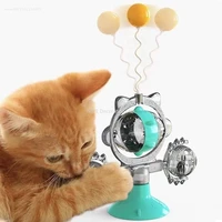 pet sucker leaking ball windmill cat toy funny cat stick 360%c2%b0 rotating wheel cats toys with catnip feeding accessories training