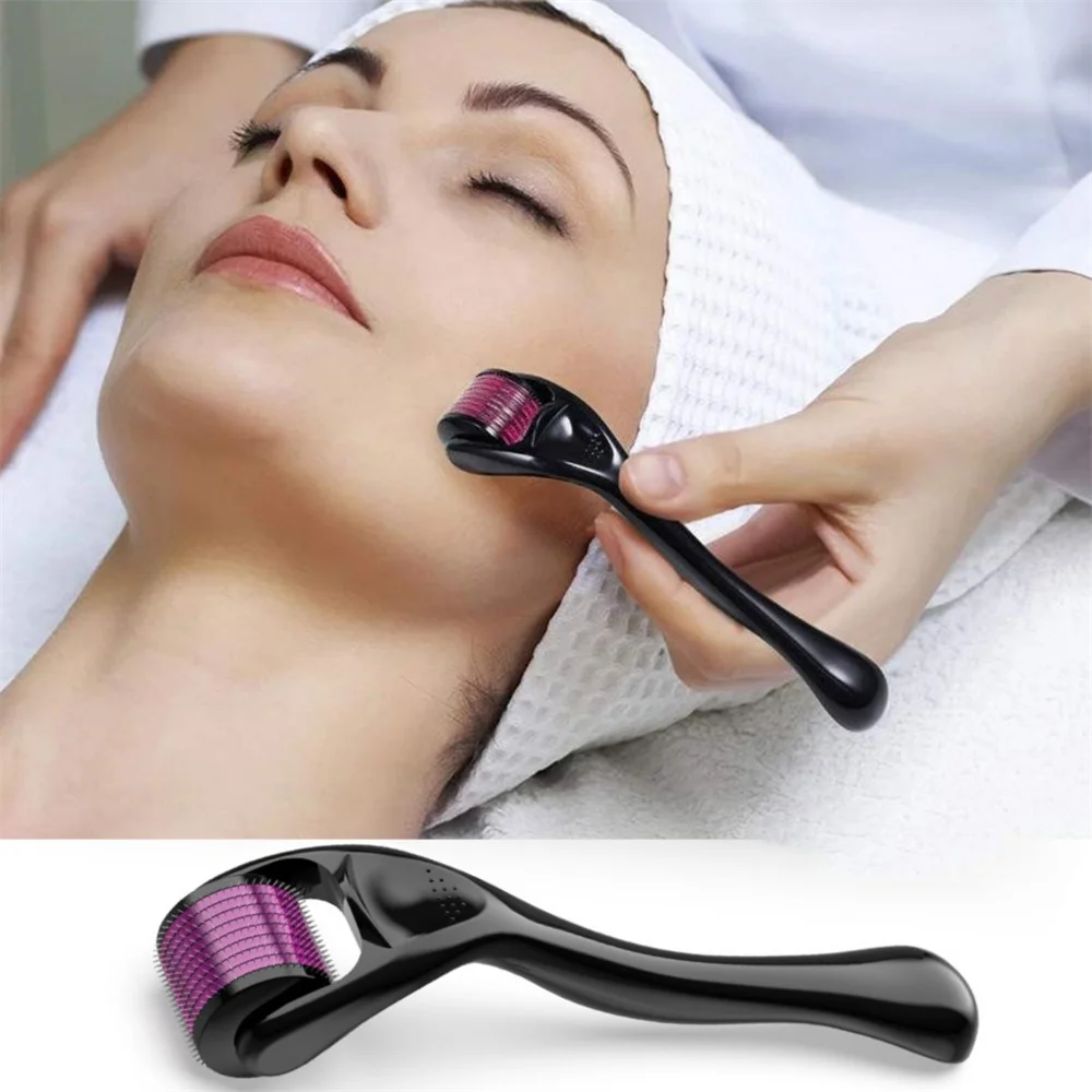 

540 Skin Needle Roller Facial Microneedle 0.2/0.3mm Needle Length Titanium Derma Light Spot Acne Removal Roller Hair Growth Aid