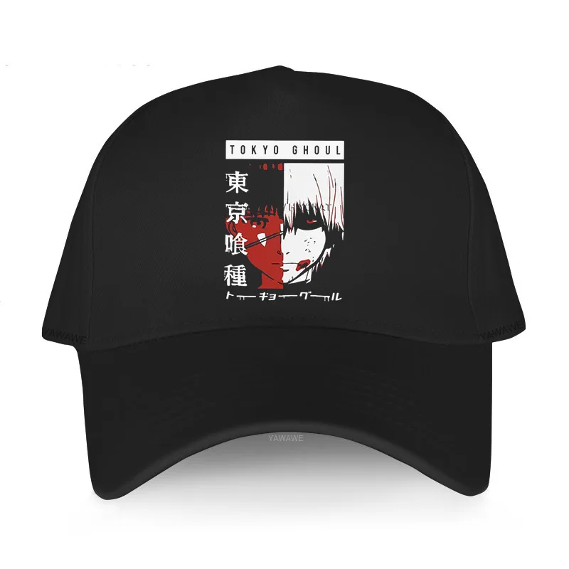 

New yawawe man high quality cap Tokyo Ghoul Men Cotton hat Japan Harajuku Anime Manga Graphic Kaneki Ken logo baseball caps