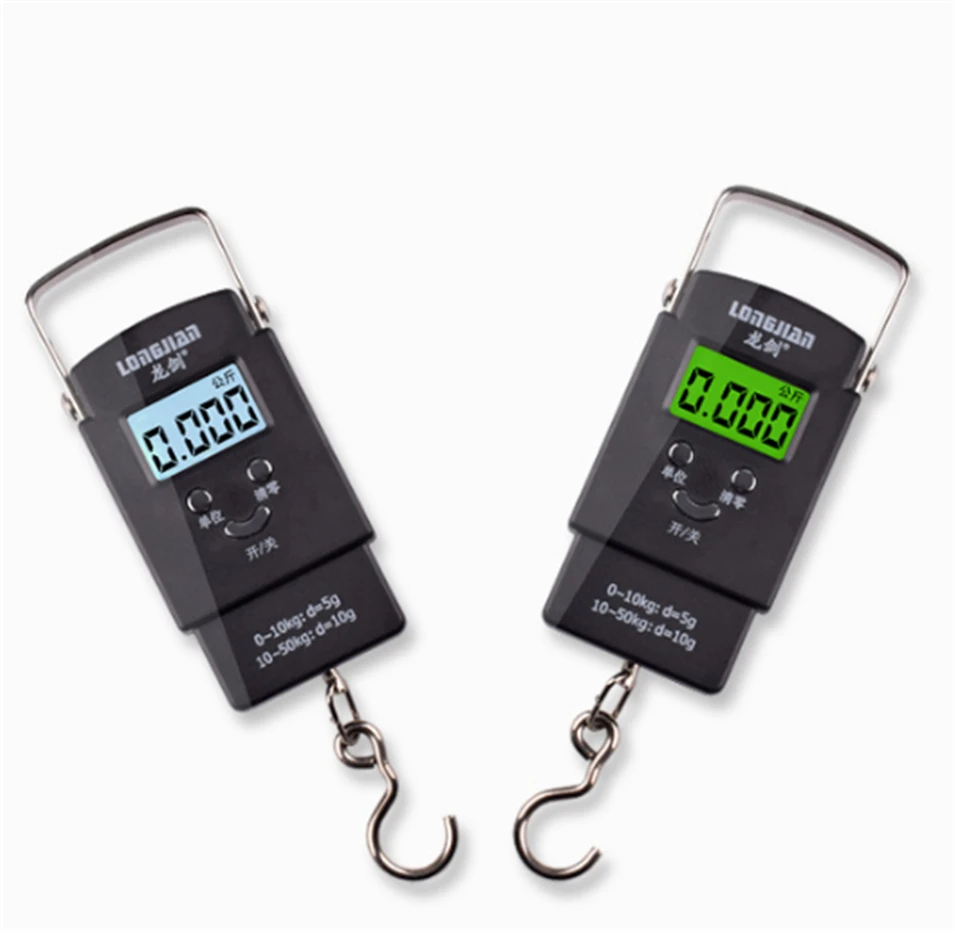 

50KG/110LB 10g Electronic Portable Digital Scale Hanging Hook Fishing Travel Luggage Weight Scale for Baggage Balance Steelyard