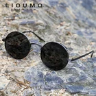 Солнцезащитные очки LIOUMO поляризационные для мужчин и женщин UV-400, винтажные круглые, в стиле стимпанк, ретро-рок, с желтыми линзами