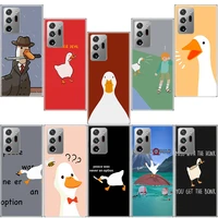 flying duck phone case for samsung a12 a22 a32 a42 a52 a72 f62 f52 galaxy a01 a02 a11 a21 a31 a41 a51 a71 m51 m30 m31 cover