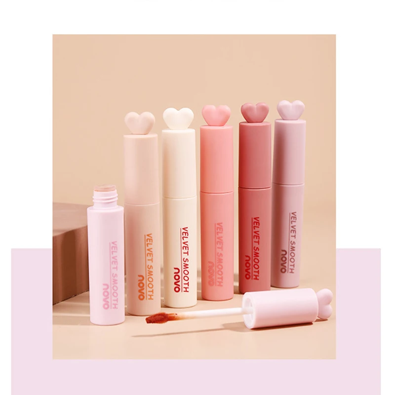 

NOVO воздушный бархатный матовый Макияж для губ в форме сердца для студентов естественный макияж