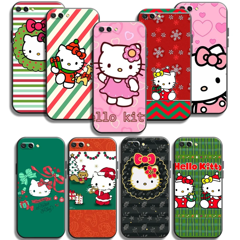 

Christmas Hello Kitty Phone Cases For Huawei Honor P30 P40 Pro P30 Pro Honor 8X V9 10i 10X Lite 9A 9 10 Lite Carcasa Back Cover