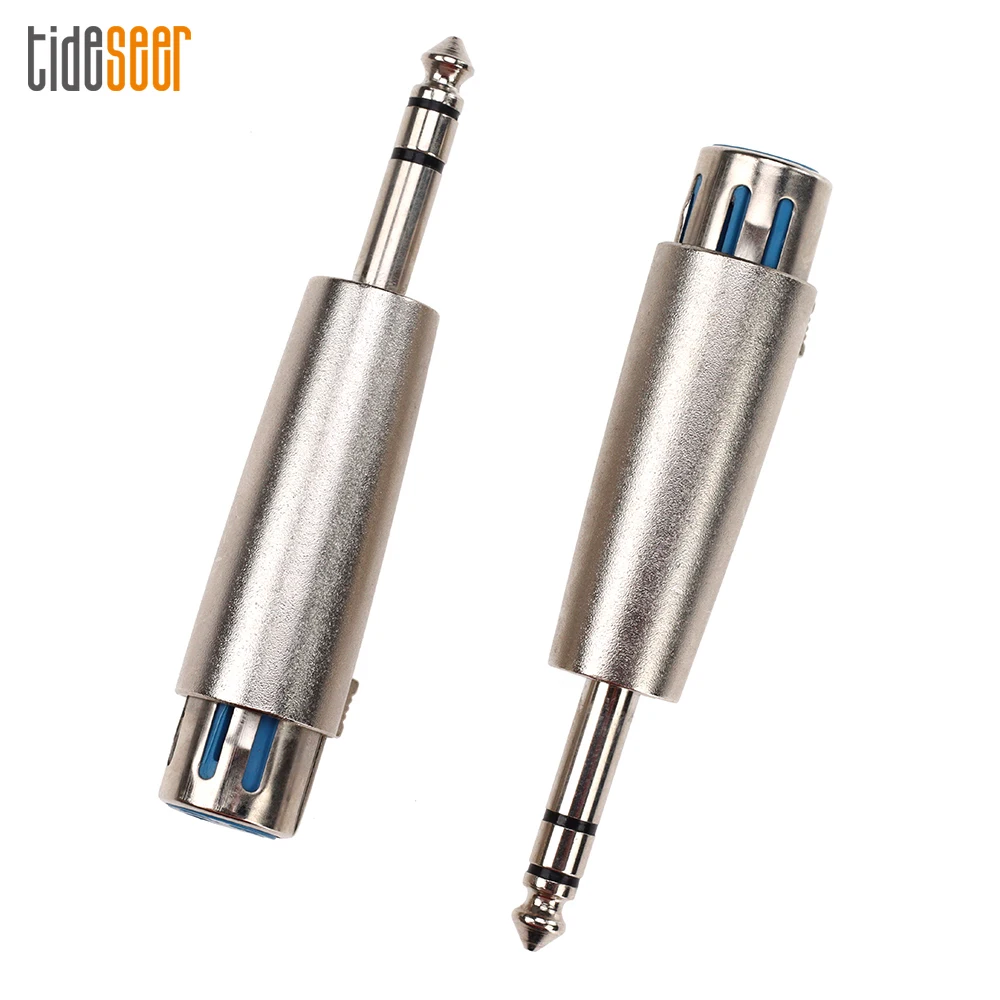 

100 шт., 3-контактный гнездовой адаптер XLR для стереомикрофона 1/4 дюйма, 6,35 мм