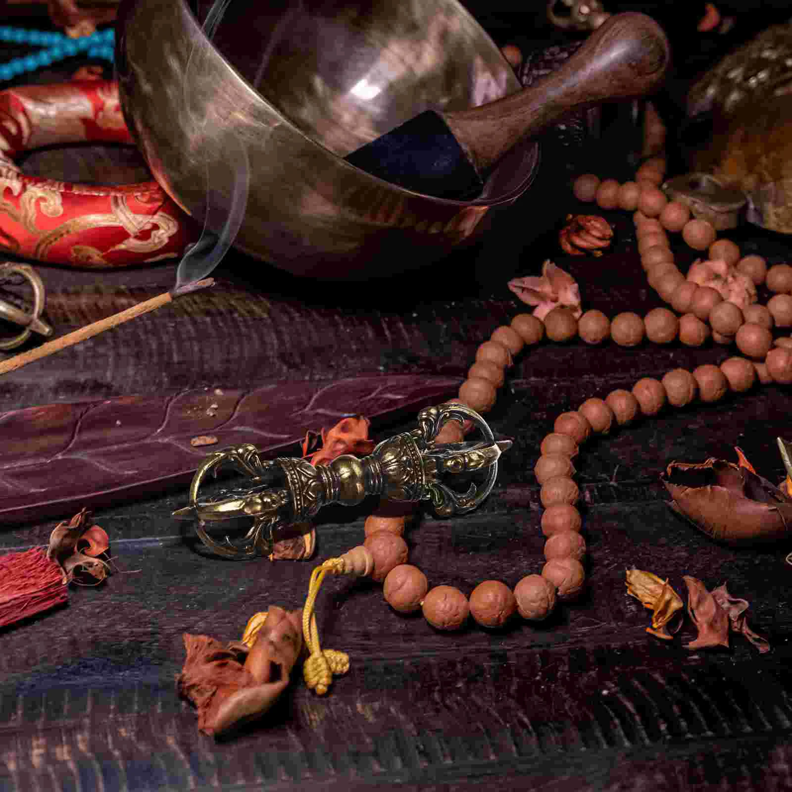 Винтажный орнамент декор с пестиком демона тибетский ваджр чужо золотые