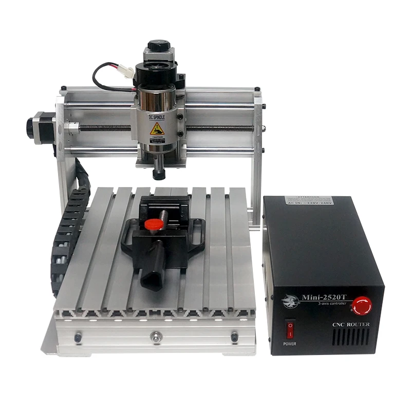 

Office Home Industry Technology Research Mini 3-Alxis 200W 2520T CNC Router Engraver Milling Machine for Advertising Design