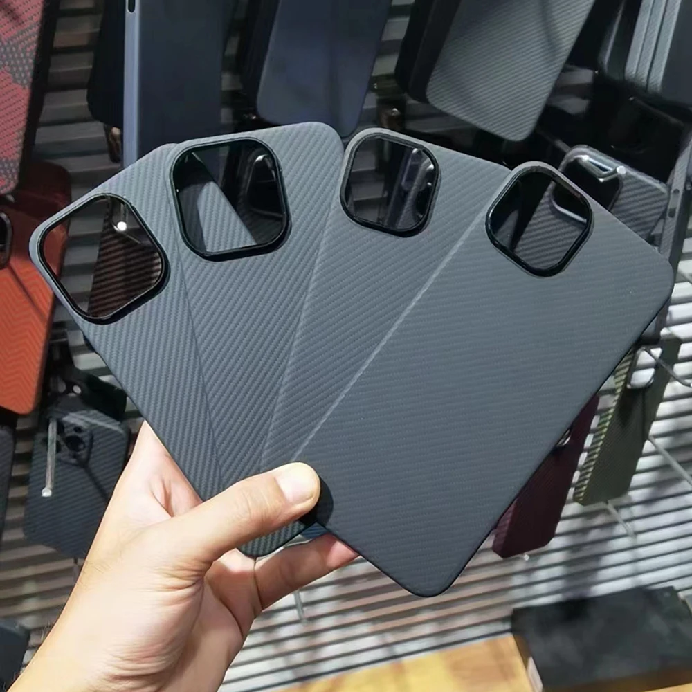 

Smhdmy 600D Magsafe For iphone 15 Pro Max Case Carbon Fiber Ultra Thin Quality Magnetic Real Aramid Fiber Cover For iphone 15