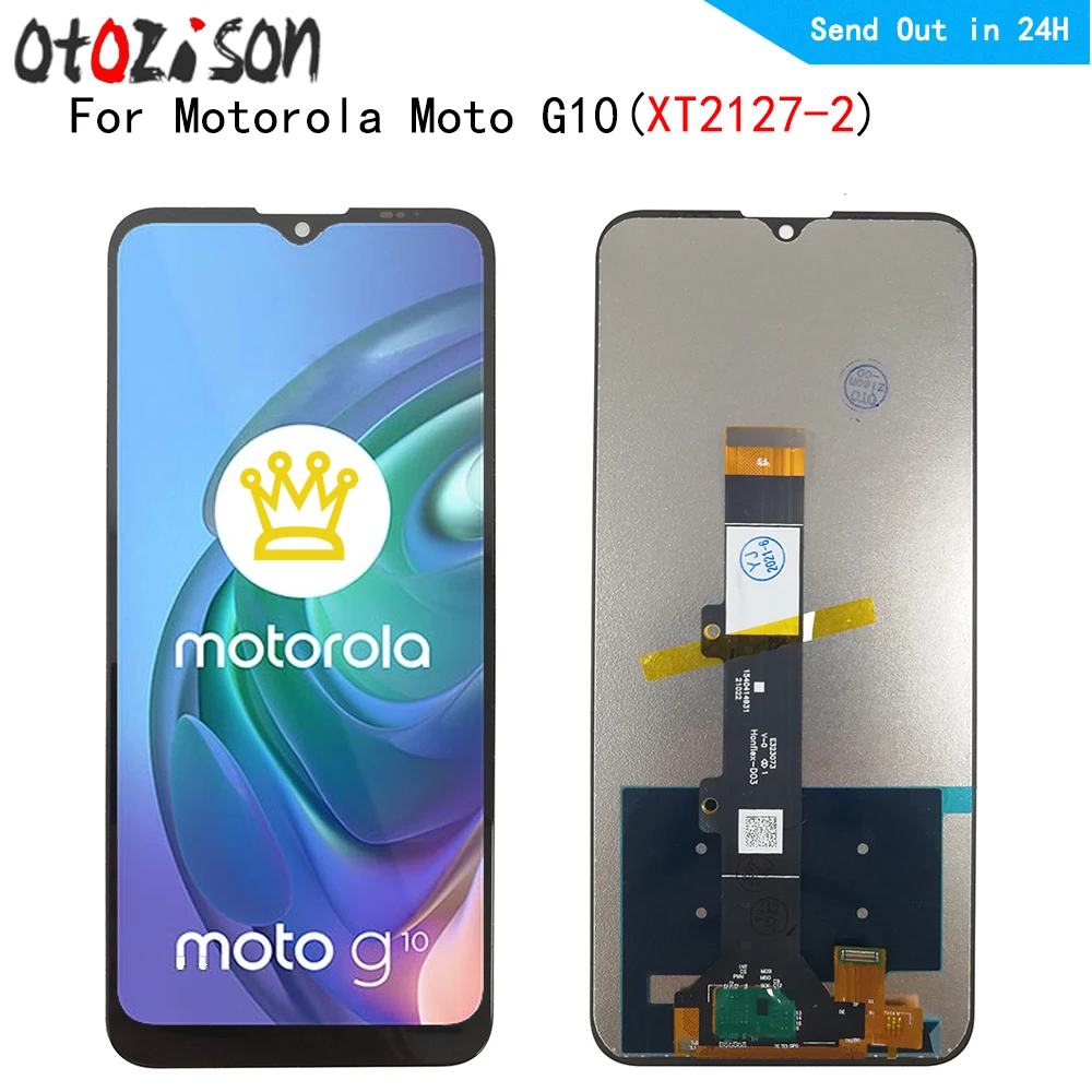 Дисплей IPS G10 диагональю 6,5 дюйма для Motorola Moto G10 XT2127-2, ЖК-экран с сенсорной панелью и дигитайзером с рамкой в сборе