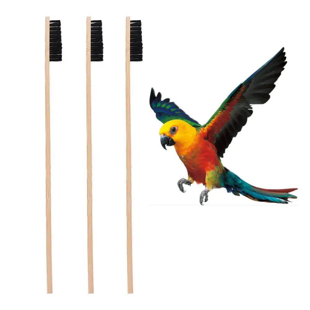 

Small Animal Multi-Function Convenient Long Wooden Handle Cage Cleaner Cleaning Brush Bird Supplies Cleaning Tool