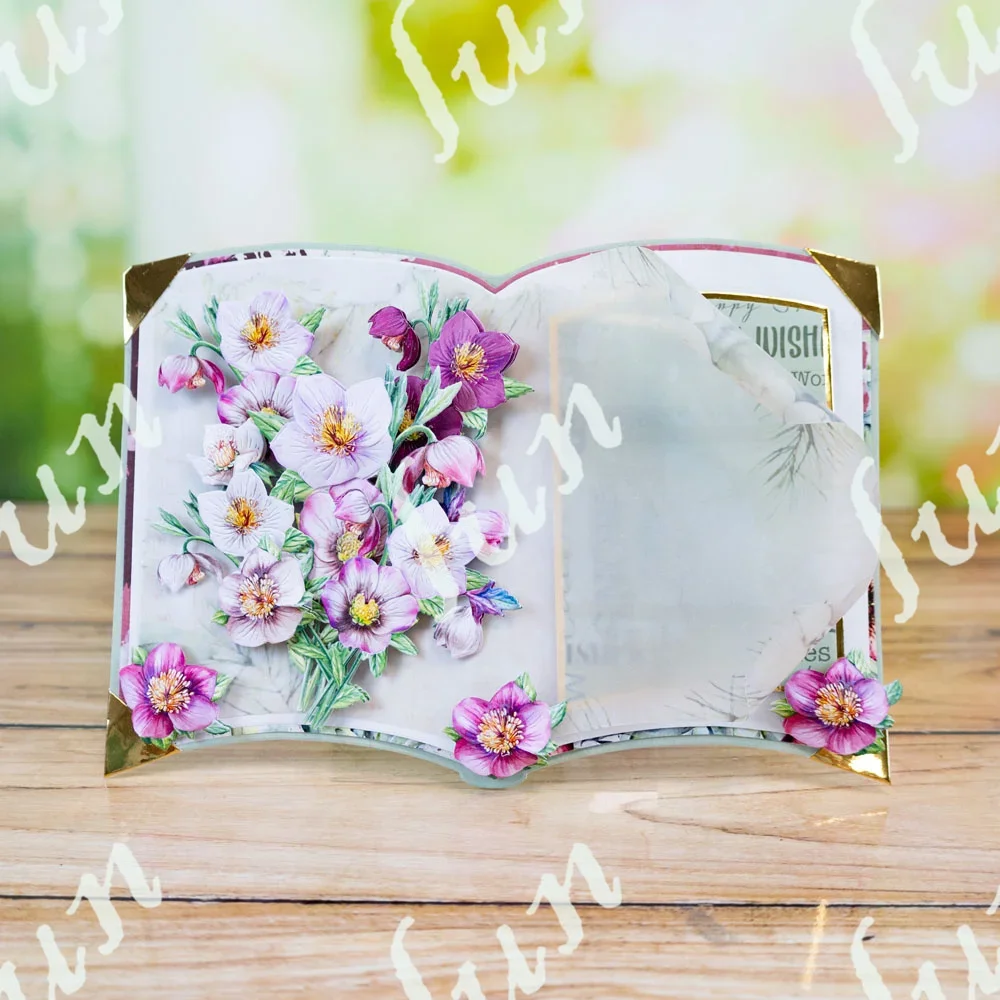 Маленькие рождественские розовые металлические штампы набор трафаретов для