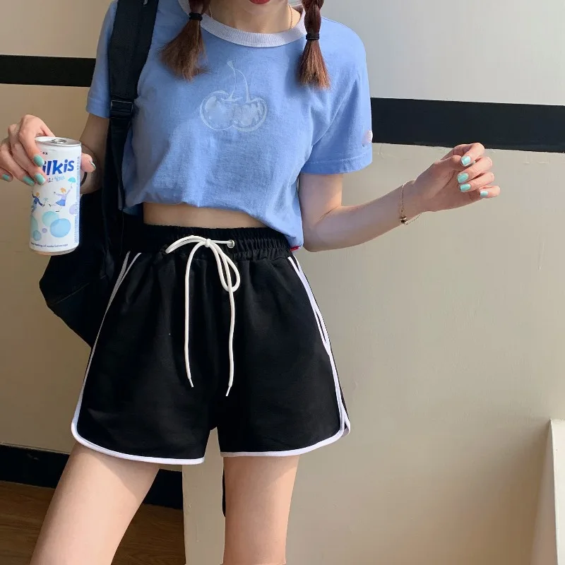 2023 Summer Korean Version Of Sports Shorts Women's Loose And Versatile Wear Home Casual Running Yoga Pants High Waist Hot Pants