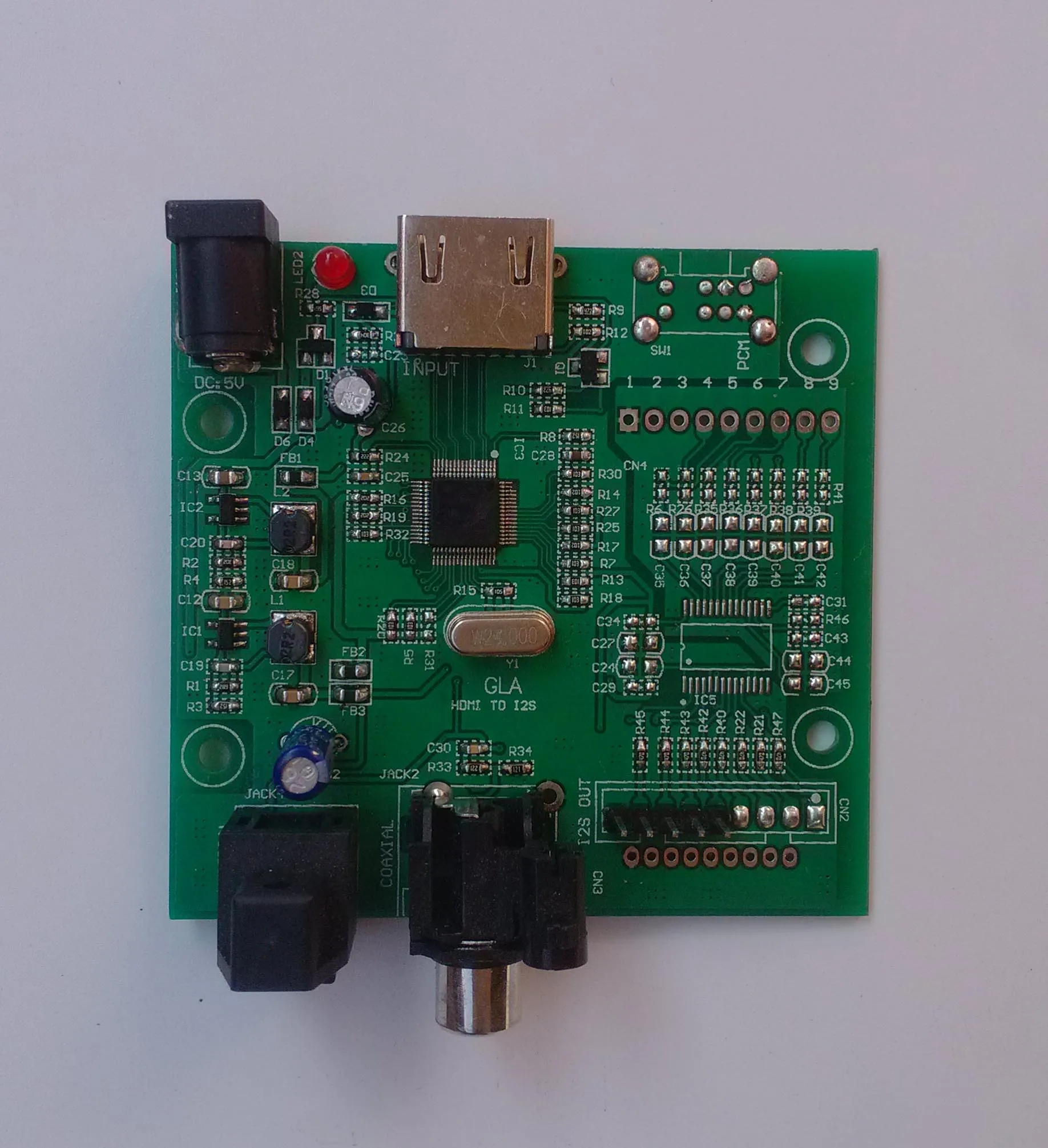 

HDMI Separate Audio Extraction 7.1 I2S/multi-channel DSD/optical/coaxial (HDMI to I2S/IIS)