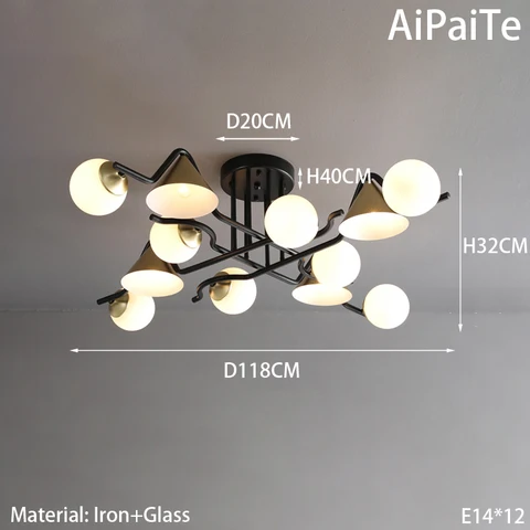 Aipaite Современная Волшебная зеркальная фотолампа для гостиной, кабинета и спальни, потолочные светильники