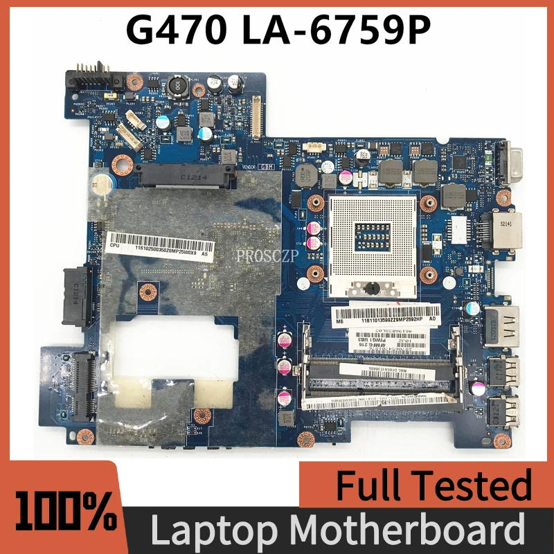 Free Shipping High Quality Mainboard For Lenovo G470 Laptop Motherboard PIWG1 LA-6759P HM65 DDR3 100% Full Working Well
