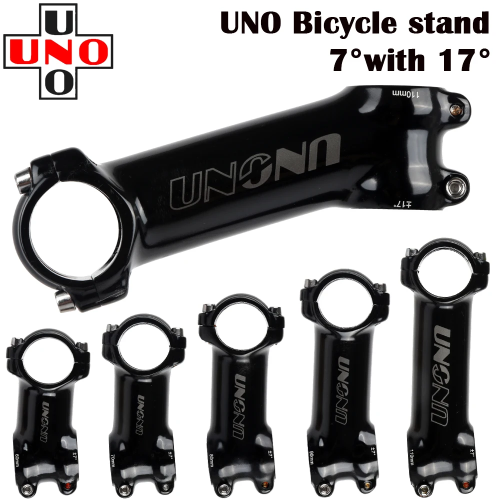 

UNO MTB Handlebar Stem -7 17 Degree Ultralight 31.8mm Mountain BIke Stems Road Bicycle Power Table Bar Riser Cycling Holder