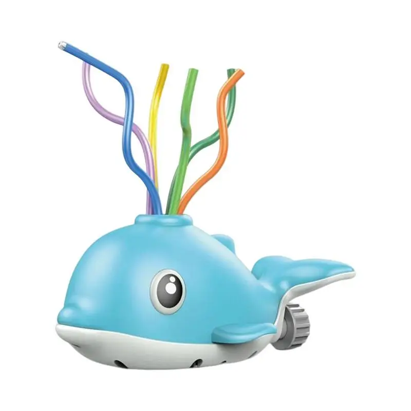 

Детский спринклер для воды, распылитель для воды в форме дельфина, с 6 поворотными трубками, разбрызгиватель для малышей, летняя уличная вод...