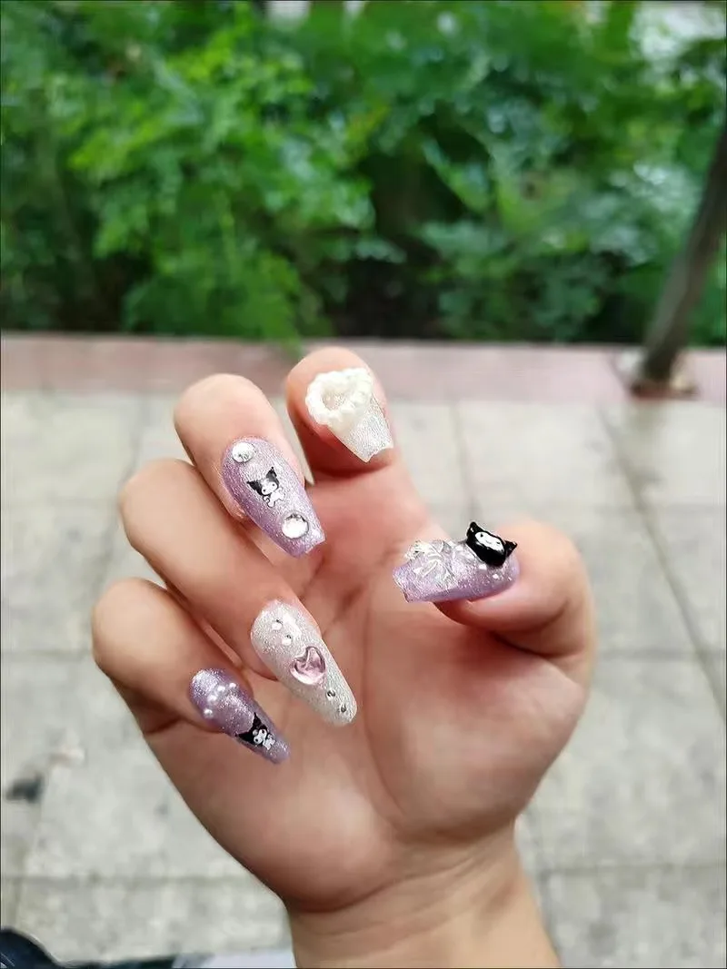 Стразы для ногтей разных размеров 3d кристалл Sanrio Kawaii аниме дамы милые Мультяшные