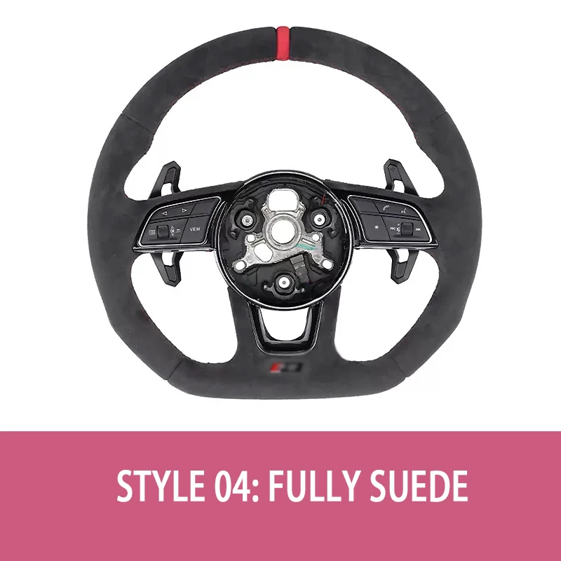 

Hot Sale Led Carbon Fiber Steering Wheel Fit For Audi A3 A4 B9 A5 Rs3 Rs4 Rs5 S3 S4 S5 Rs6 Rs7 Control