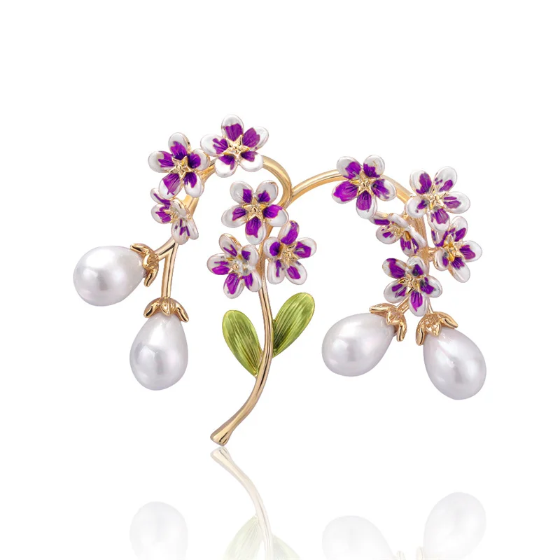 

High-end fashion exquisite rhinestone drip oil fruit plant bouquet ladies clothing accessories brooch