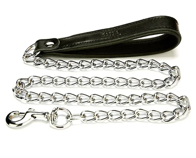 

Doggie Leather Handmade Chain Dog Walking Leash 4x110 Cm 492926926