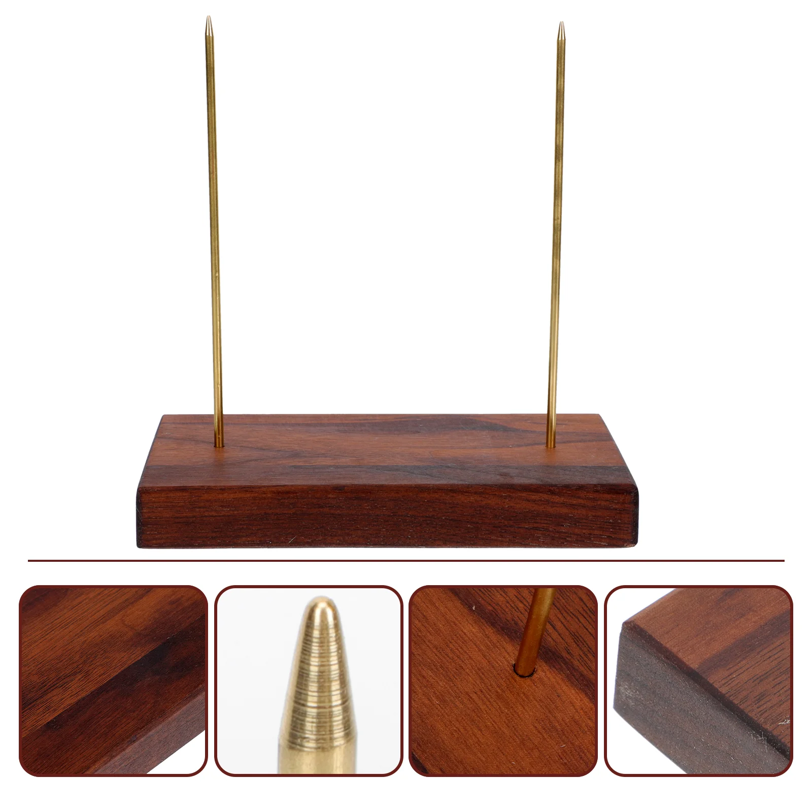 

Holder Receipt Spike Restaurant Check Bill Stick Fork Memospindle Desk Note Ticket Stand Paper Wooden Stabber Straight Rod