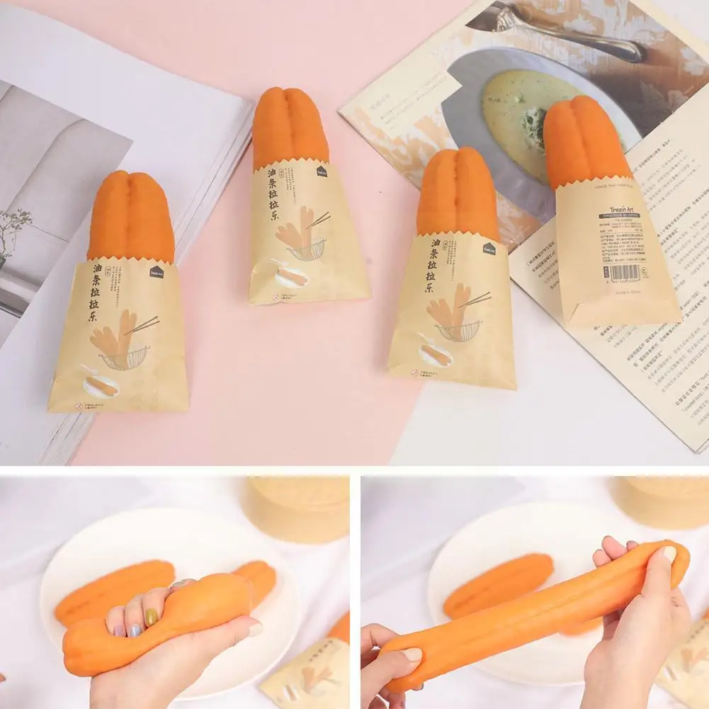 

Simulation Fried Dough Stick Decompression Toy Fritter Toy Kneading Squeeze Stress Toy Fritter Relief Unzip Toy the Stress T3B9