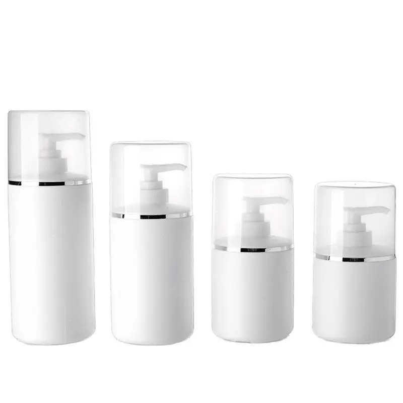 

10pcs Lotion Pump Bottle HDPE White Shampoo Shower Gel Soap Dispenser Skincare Packaging Plastic Bottles 250ml 300ml 400ml 500ml