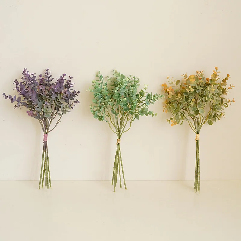 Искусственные растения эвкалипт букет для дома свадебное украшение зеленый